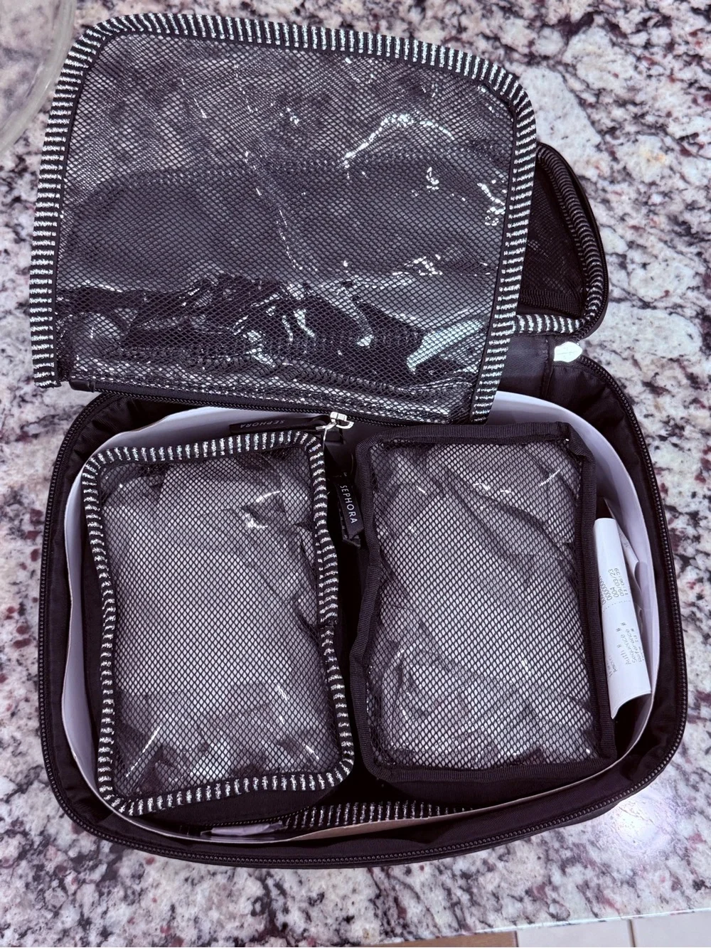 Sephora Black Makeup Toiletry Organizer New W/ Tags LIMITED EDITION DISCONTINUED